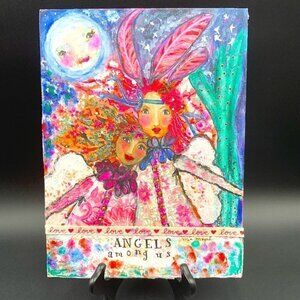 Mia Moyad Original Mixed Media Art Signed "Angels Among Us"